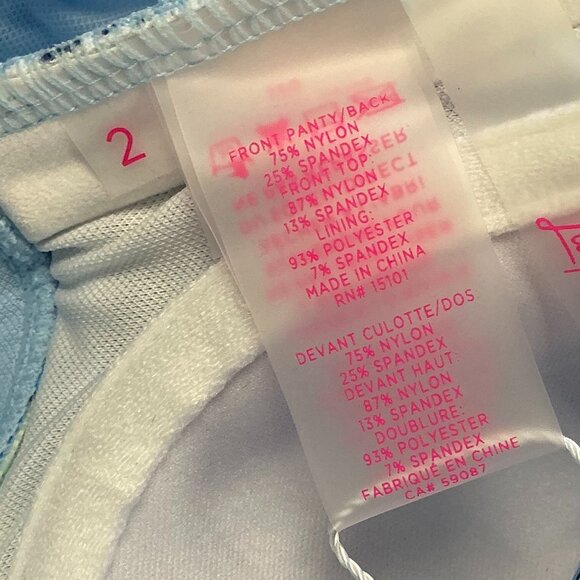 Lilly Pulitzer Solaria Women's Size 2 Blue Coastal One Piece Swimsuit NWT - Picture 4 of 4